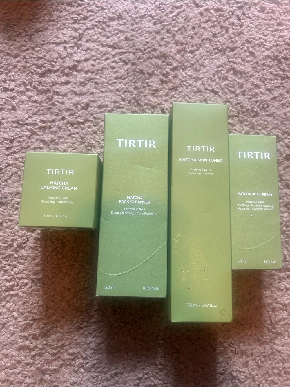 Matcha Calming Cream & Skin Care Set - Green